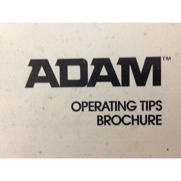 ADAM Smart Writer  Operating Tips Brochures 1983 COLECO - Picture 2 of 9